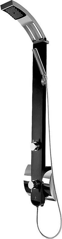 Dolce Vita Idea Black Matt Στήλη Nτους Θερμομικτική 2 εξόδων Από Μασίφ Αλουμίνιο, 131,4 εκ.