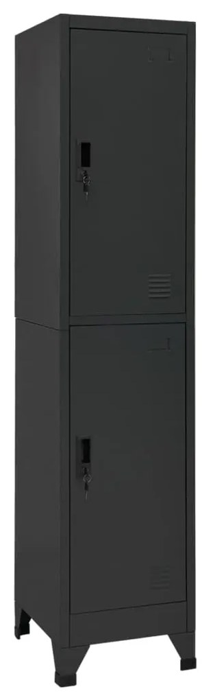 vidaXL Φοριαμός Ανθρακί 38 x 45 x 180 εκ. από Ατσάλι
