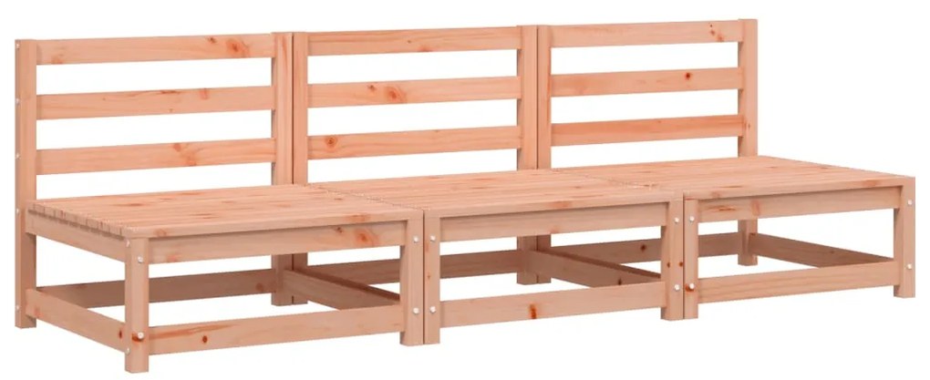 vidaXL Καναπέδες Κήπου Χωρ. Μπράτσα 3Τεμ 70x70x67εκ Μασίφ Ψευδοτσούγκα