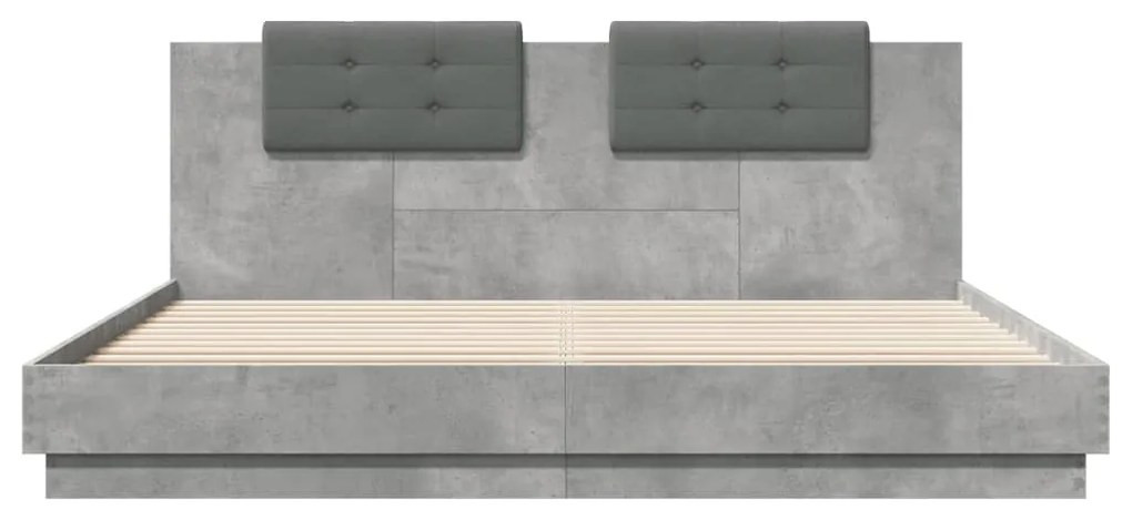 vidaXL Πλαίσιο Κρεβατιού με Κεφαλάρι και LED 160 x 200 εκ.