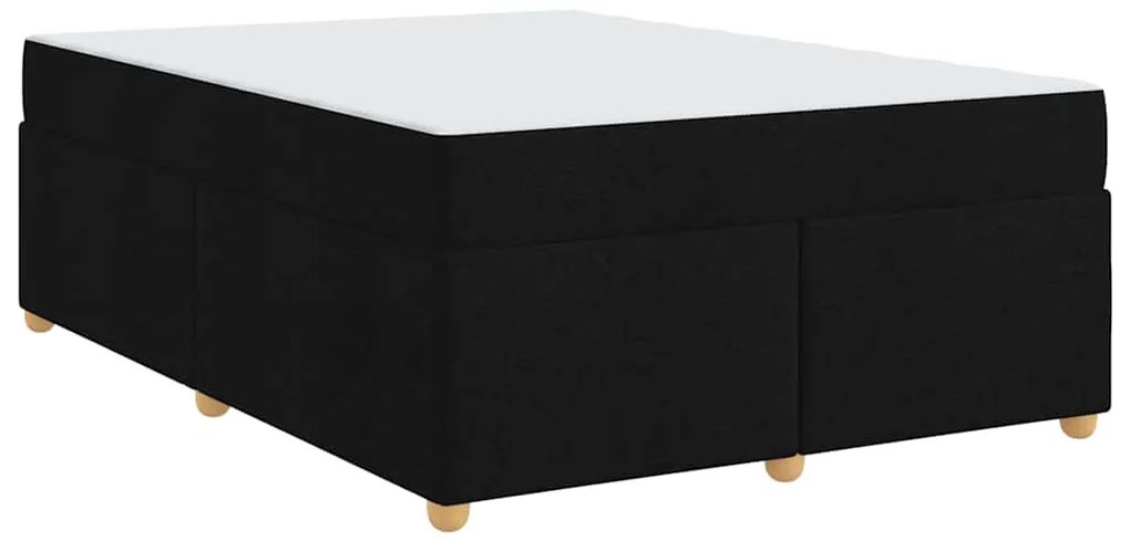 vidaXL Σκελετός κρεβατιού με στρώμα Μαύρο 140 x 200 cm ύφασμα