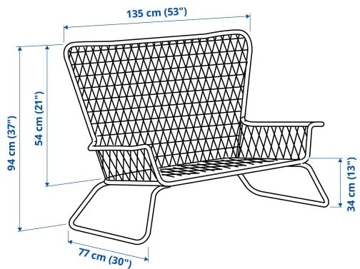 HÖGSTEN διθέσιος καναπές, εξωτερικού χώρου 505.125.93