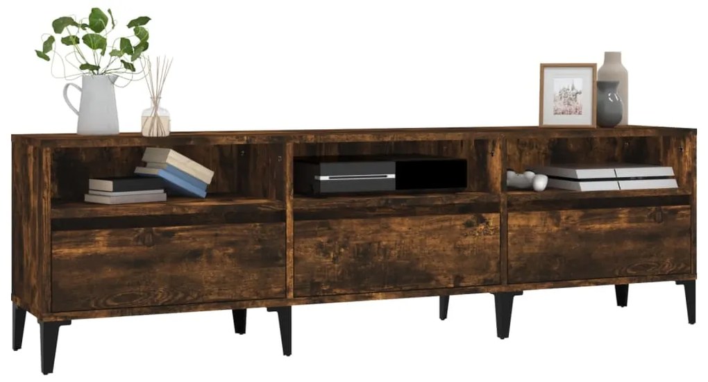 vidaXL Έπιπλο Τηλεόρασης Καπνιστή Δρυς 150x30x44,5 εκ. Επεξ. Ξύλο