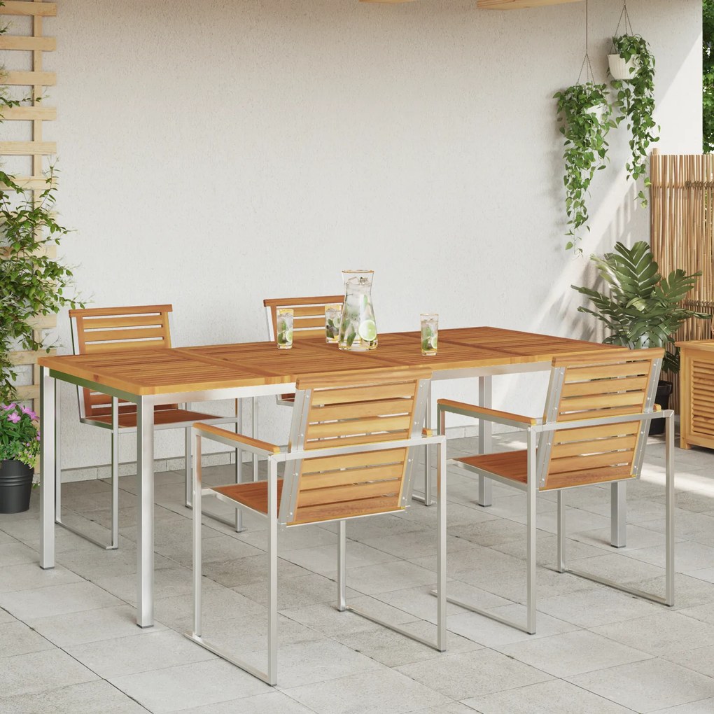 vidaXL Τραπεζάκι Φαγητού  200x90x74.5 εκ. από Μασίφ Ξύλο Ακακίας