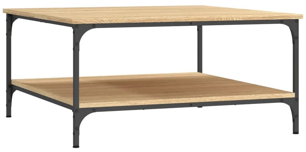 vidaXL Τραπεζάκι Σαλονιού Sonoma Δρυς 80x80x40 εκ. Επεξεργασμένο Ξύλο
