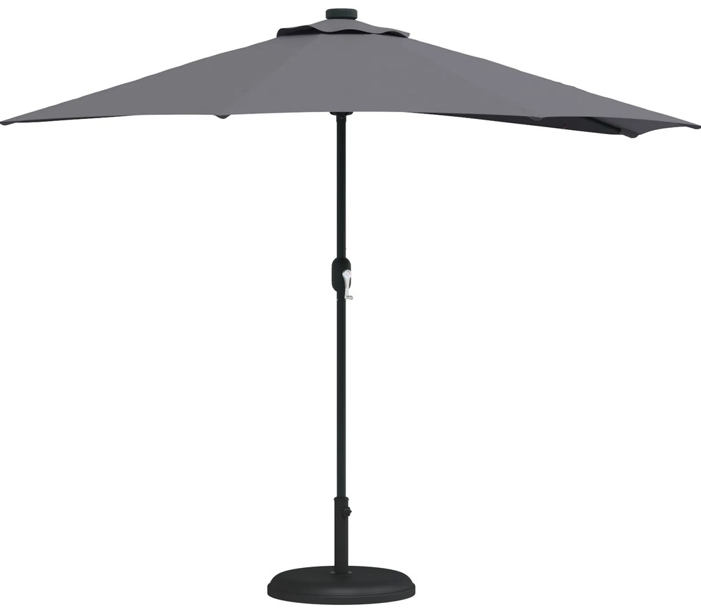 vidaXL Ομπρέλα Κήπου Ανθρακί 294 x 150 x 224 εκ. ύφασμα