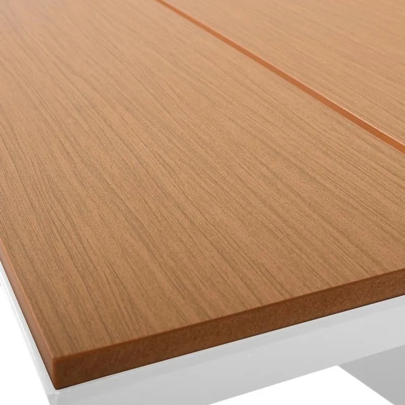 Τραπέζι FL6510 Fylliana Αλουμινίου Polywood Λευκό 150x90x75 εκ. 150x90x75 εκ.