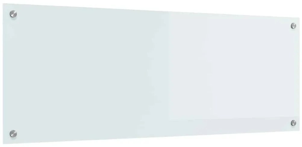 vidaXL Πίσω Πάνελ Κουζίνας Λευκό 110 x 40 x 0.6 εκ. σκληρυμένο γυαλί