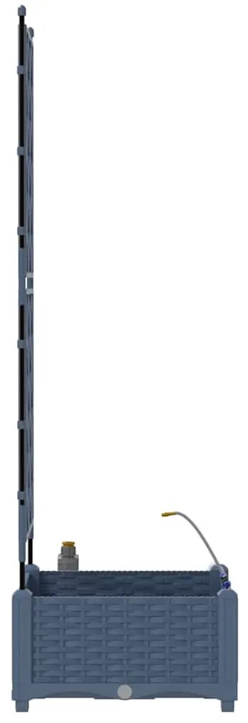 vidaXL Ζαρντινιέρες κήπου Γκρι 40 x 40 x 126 cm Ατσάλι