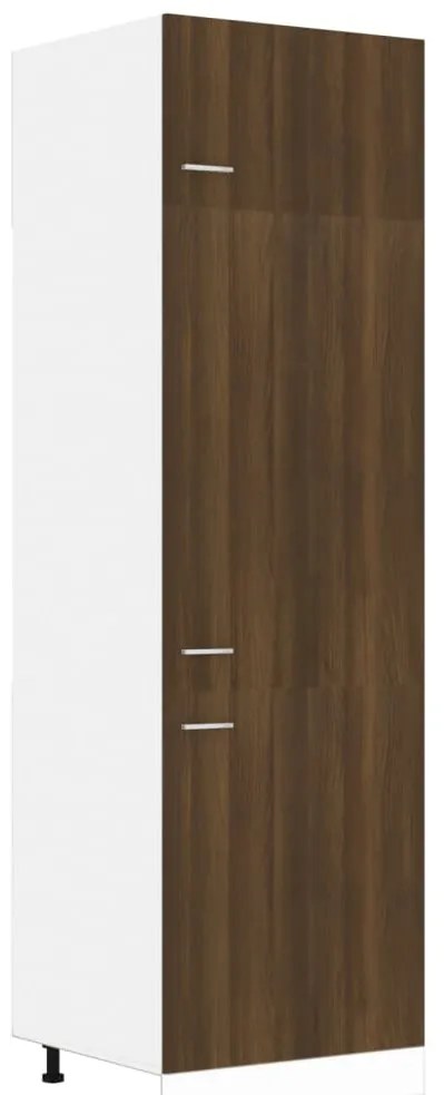 vidaXL Ντουλάπι Ψυγείου Lyon Καφέ Δρυς 60x57x207 εκ. Επεξεργ. Ξύλο