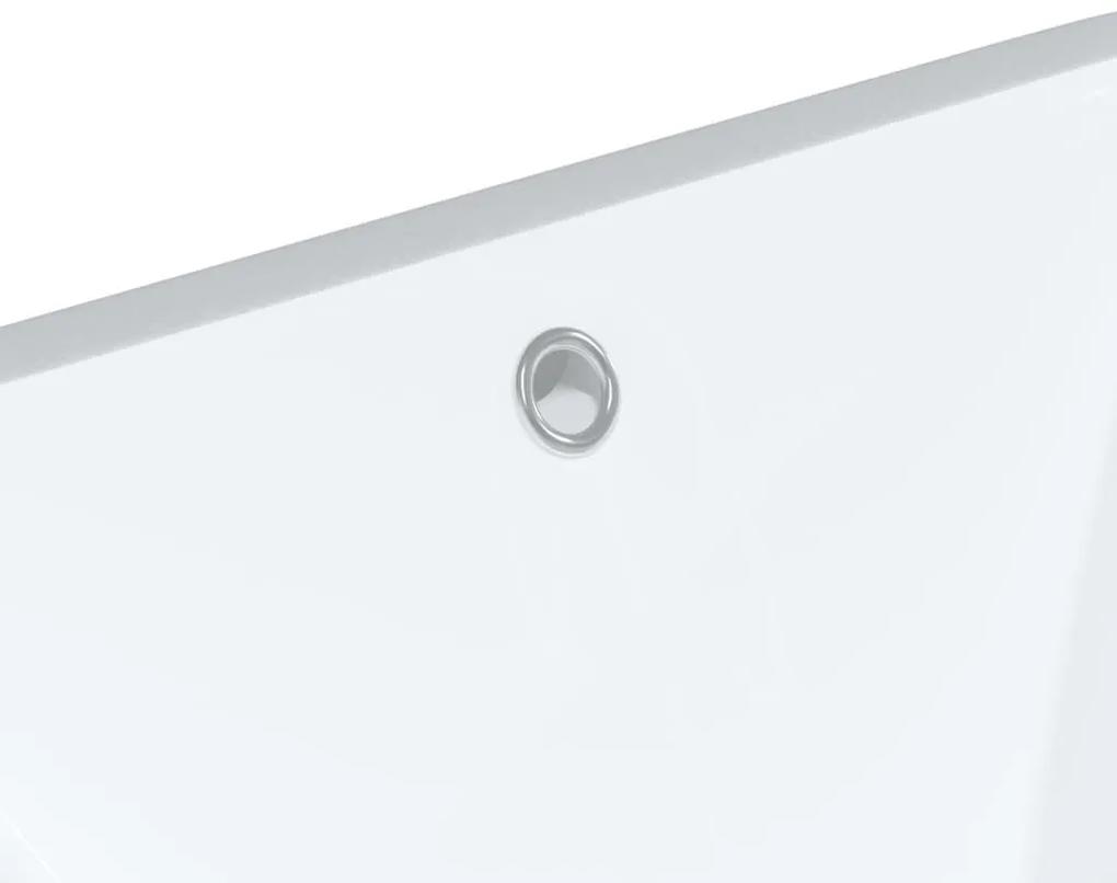 Νιπτήρας Μπάνιου Ορθογώνιος Λευκός 52x38,5x19,5 εκ. Κεραμικός - Λευκό