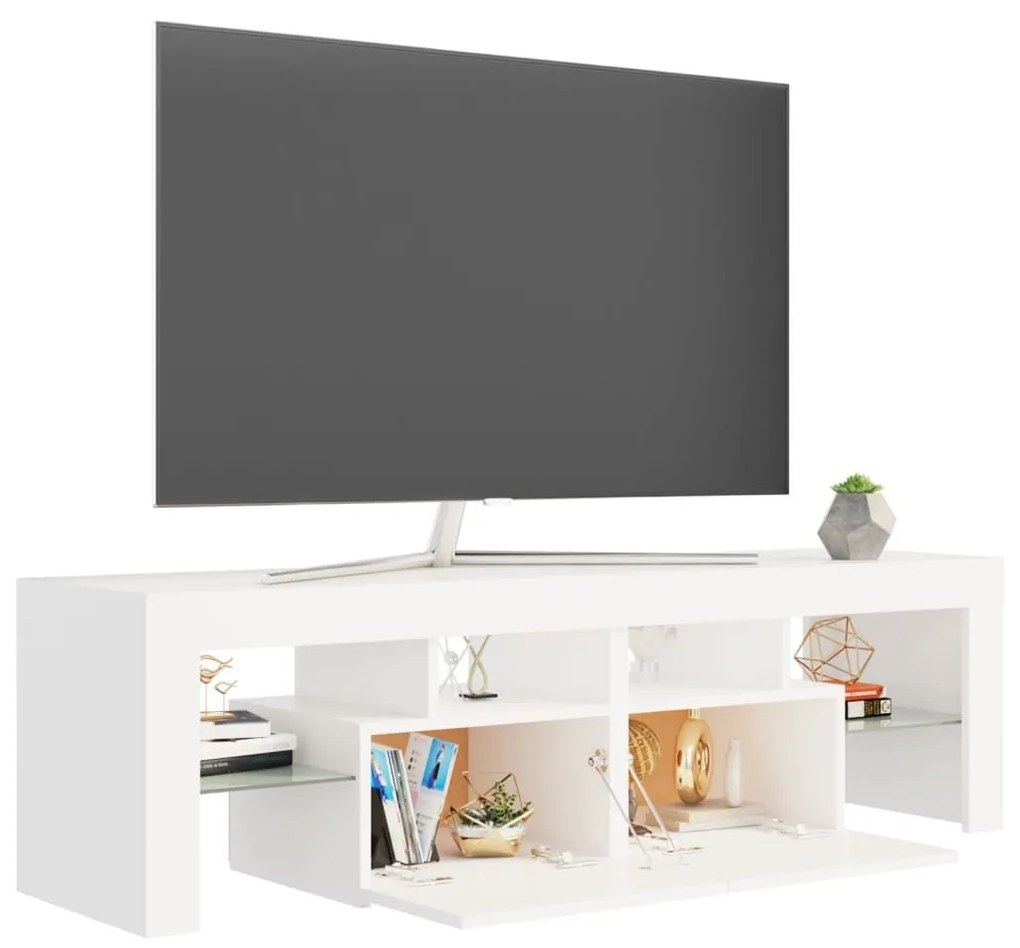 Έπιπλο Τηλεόρασης με LED Λευκό 140 x 36,5 x 40 εκ. - Λευκό