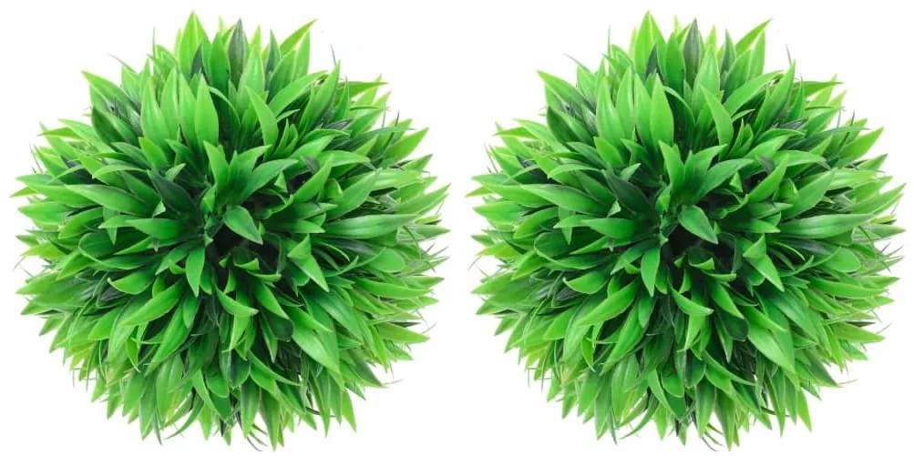 vidaXL Πυξάρι Τεχνητό Σχήμα Μπάλας 2 τεμ. 20 εκ.