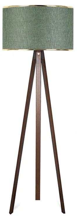 Φωτιστικό δαπέδου Rosling Megapap Mdf/ύφασμα Pvc χρώμα καρυδί/κυπαρισσί 38x21x140εκ.