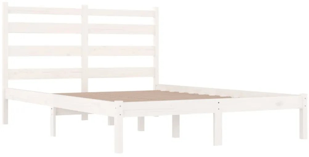 vidaXL Πλαίσιο Κρεβατιού Λευκό 120x190 εκ Μασίφ Πεύκο Small Double