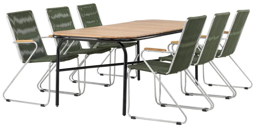 Σετ Τραπέζι και καρέκλες Dallas 3524, Ξύλο, Μέταλλο, Σχοινί, Ξύλο: Ακακία, Ξύλο Teak | Epipla1.gr