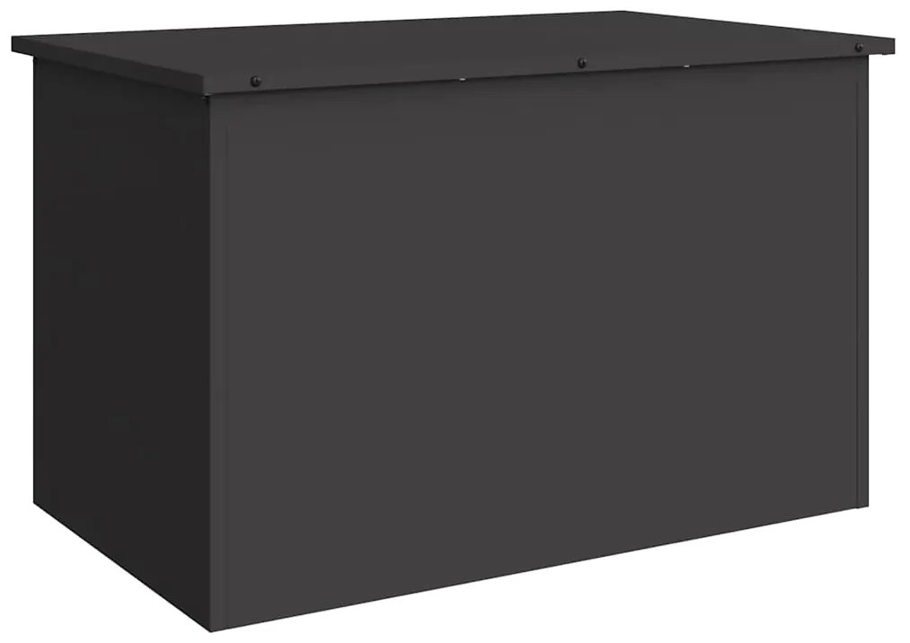 vidaXL Κουτί αποθήκευσης εξωτερικών χώρων Μαύρο 80 x 50,5 x 50 εκ.