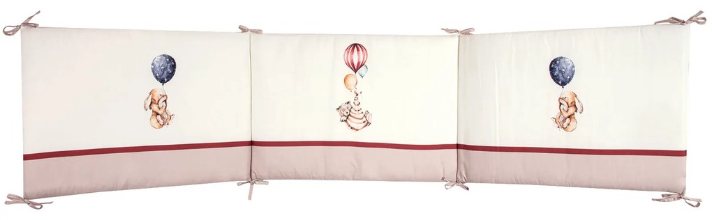 Πάντα Κούνιας Microfiber 45x195εκ. Essential Baby 8850 Μπεζ-Μπορντώ-Ώχρα Greenwich Polo Club