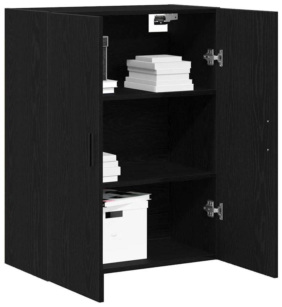 vidaXL Ντουλάπα τοίχου Επιτοίχιο Μαύρη Οξυά 69,5 x 34 x 90 εκ.