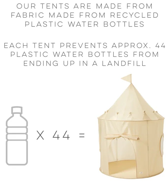 3Sprouts Σκηνή Παιχνιδιού από ανακυκλωμένο ύφασμα Ivory