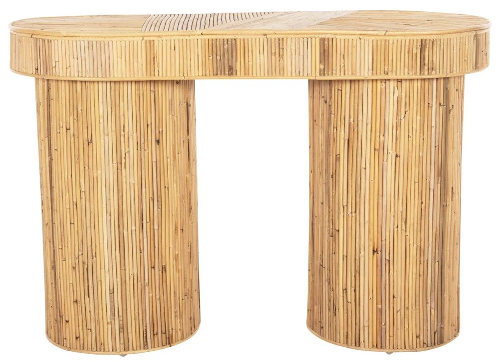 Κονσόλα Οβάλ GATSBY C9871 Φυσικό Rattan σε Φυσικό χρώμα 110x45x74,5Υεκ. 110x45x74.5 εκ.