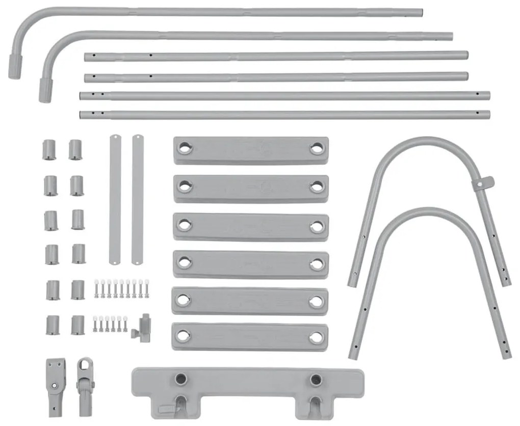 Bestway Flowclear Σκάλα Πισίνας με 4 Σκαλοπάτια 107 εκ. - Γκρι