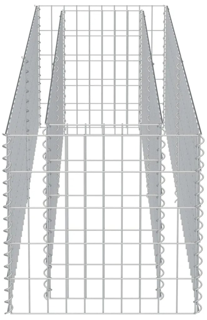 vidaXL Συρματοκιβώτιο-Γλάστρα Υπερυψωμένη 180x50x50 εκ. Γαλβ. Χάλυβας