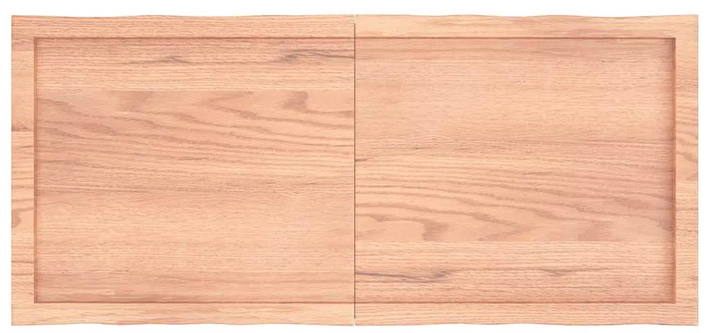 vidaXL Επιφ Τραπεζιού Αν Καφέ 120x50x(2-4)εκ.Ακατέργ. Μασίφ Ξύλο Δρυός