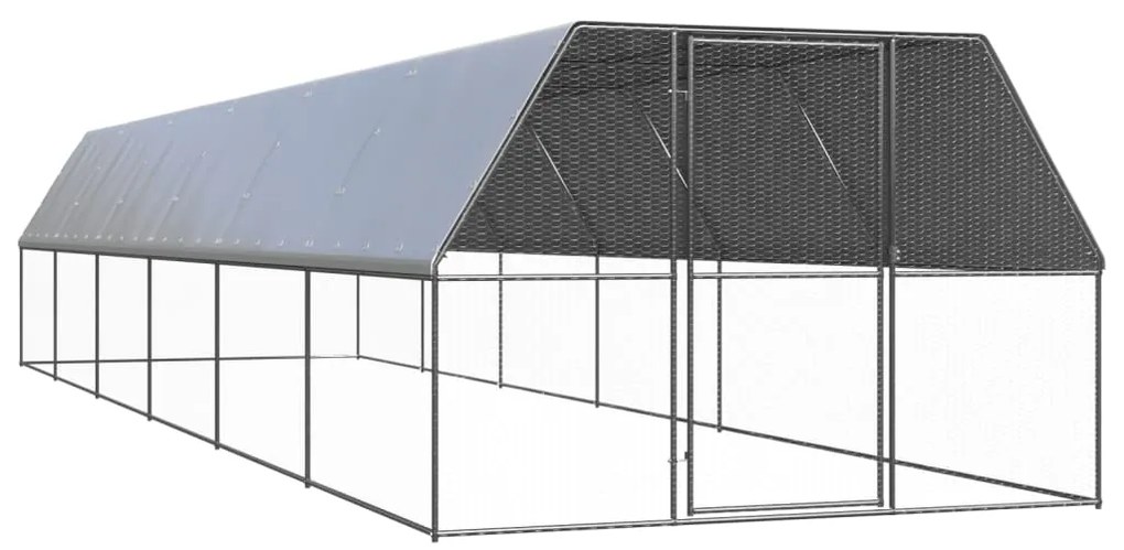 vidaXL Κοτέτσι - Κλουβί Εξωτ. Χώρου 3x12x2 μ. από Γαλβανισμένο Χάλυβα