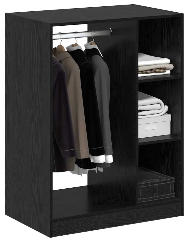 vidaXL Ντουλάπι με ράφι Μαύρη δρυς 77 x 48 x 102 cm Επεξεργασμένο ξύλο
