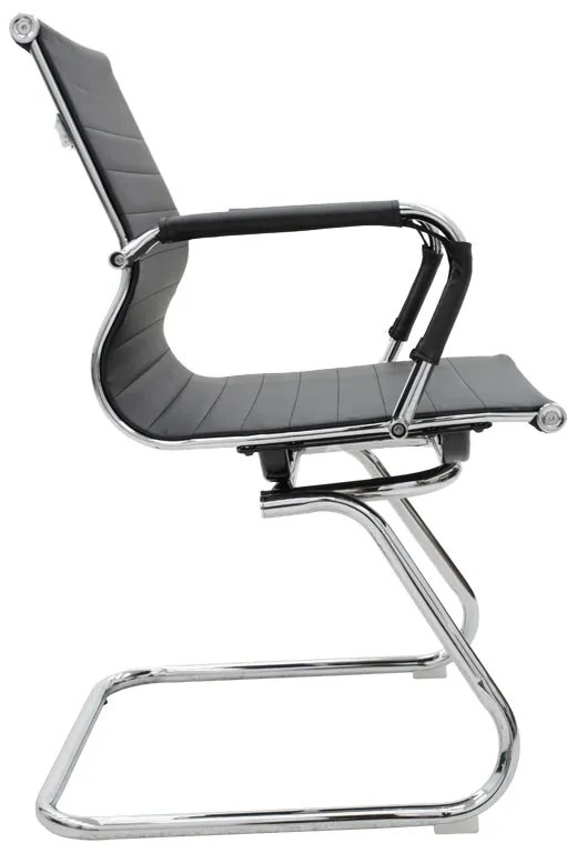 Καρέκλα γραφείου επισκέπτη Valter pakoworld μαύρο pu 55.5x48x88εκ