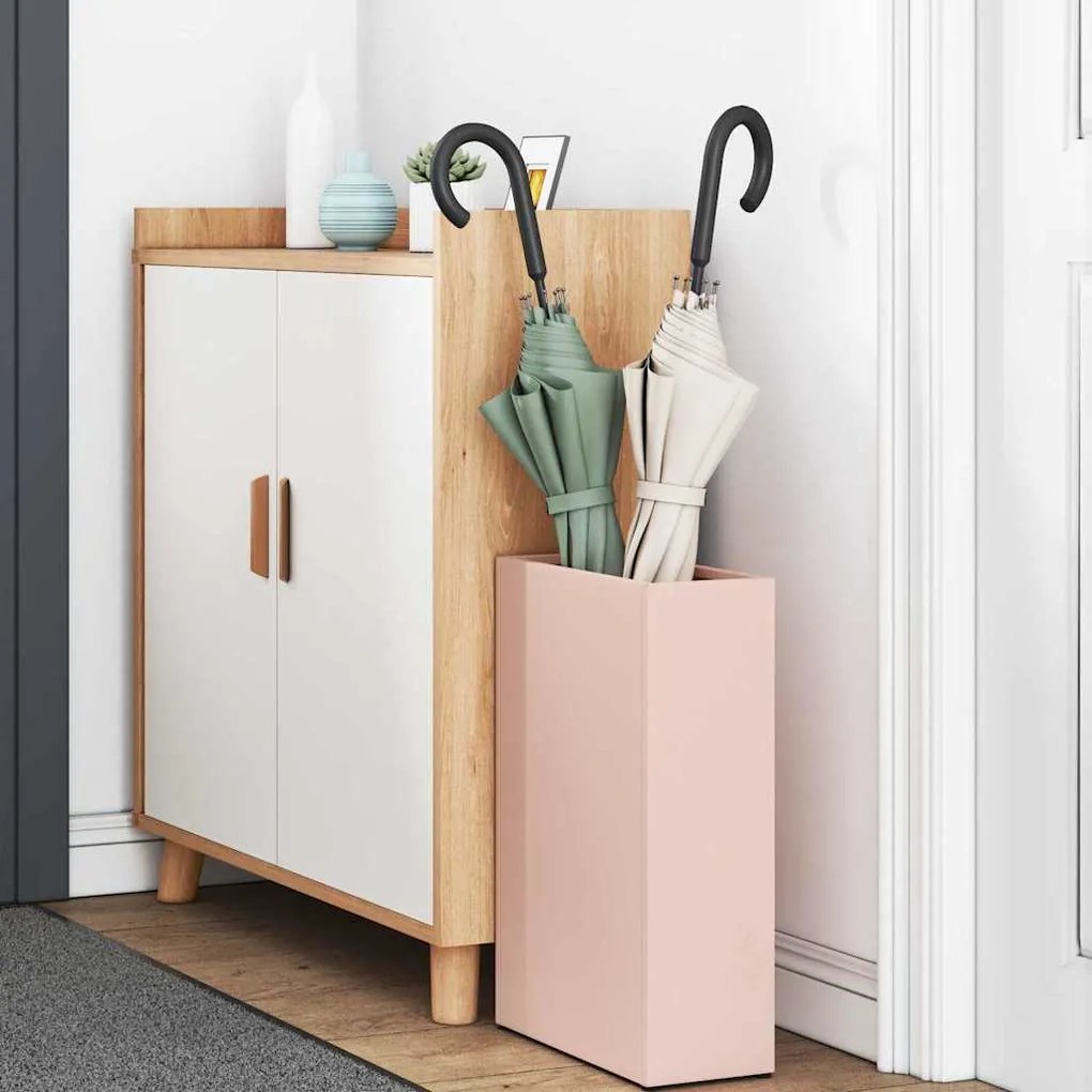 vidaXL Σχέδιο & βάση αποθήκευσης Ροζ 28 x 12 x 41 εκ Ατσάλι