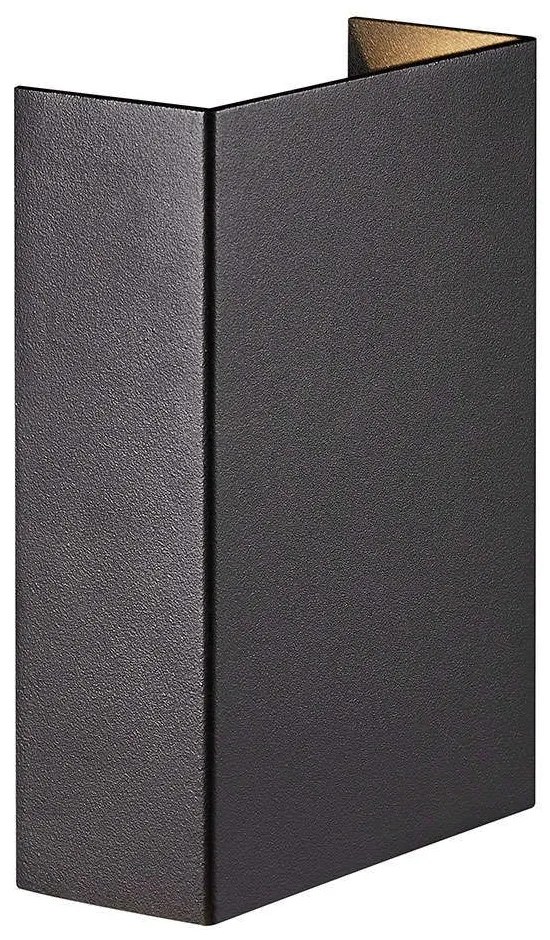 Φωτιστικό Τοίχου Fold 10 2019041003 10,5x14,8cm Led 2x250Lm 3,5W 3000K IP54 Black Nordlux Aluminium, Plastic