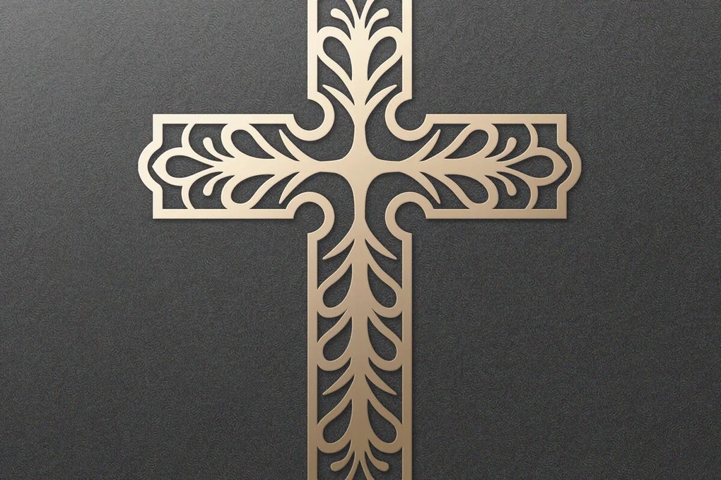 Σετ των 2 Intra απο ξύλο plywood 3mm-4mm πάχος – Περίτεχνος Faith Cross. Ιησούς Σταυρός Δίασταση  20x20 cm INTRAFABR-115243700