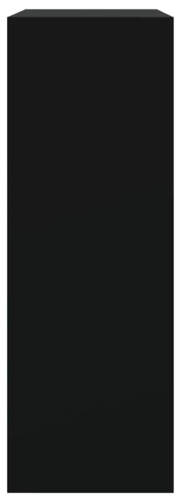 Παπουτσοθήκη Μαύρη 80x34x96,5 εκ. από Επεξεργασμένο Ξύλο - Μαύρο