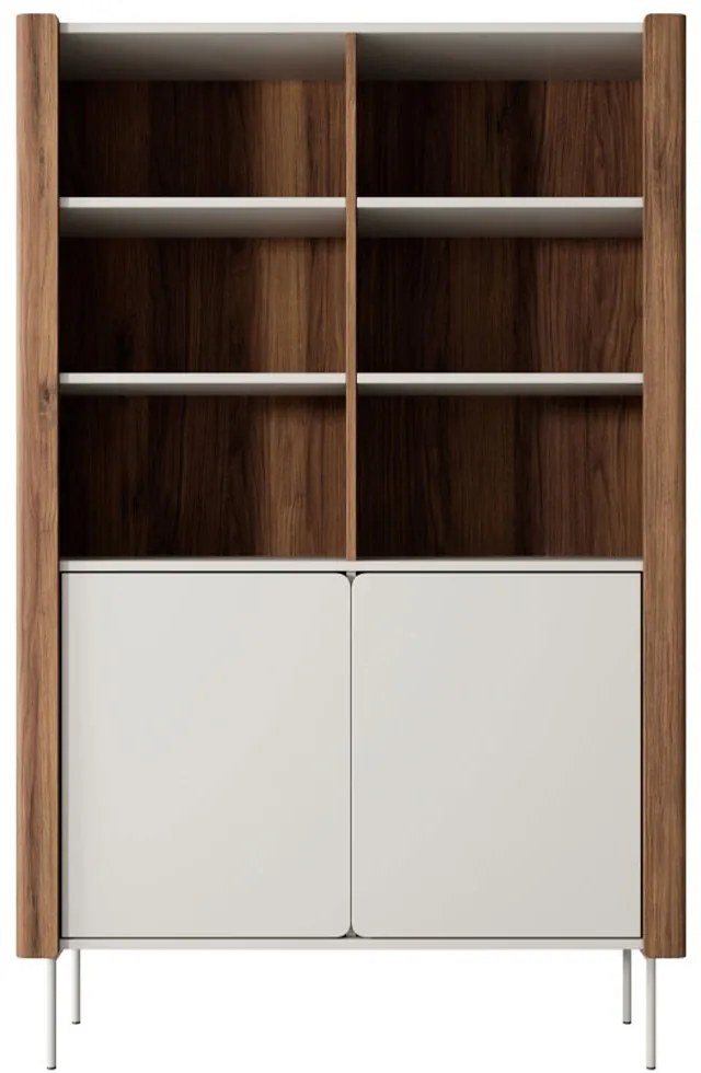 Βιτρίνα - Στήλη Wrap 105x167x39cm White Kazmir-Walnut