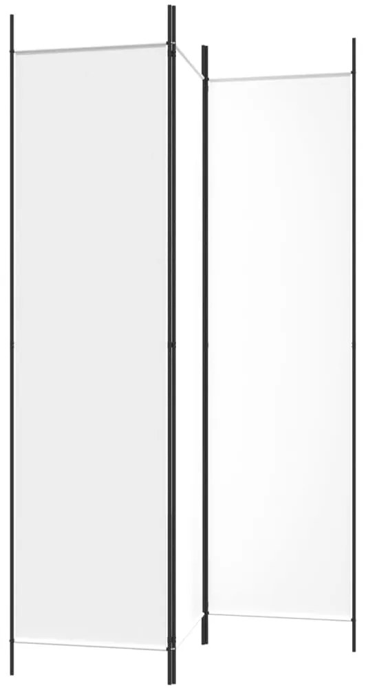 vidaXL Διαχωριστικό Δωματίου με 3 Πάνελ Λευκό 150 x 200 εκ. Υφασμάτινο