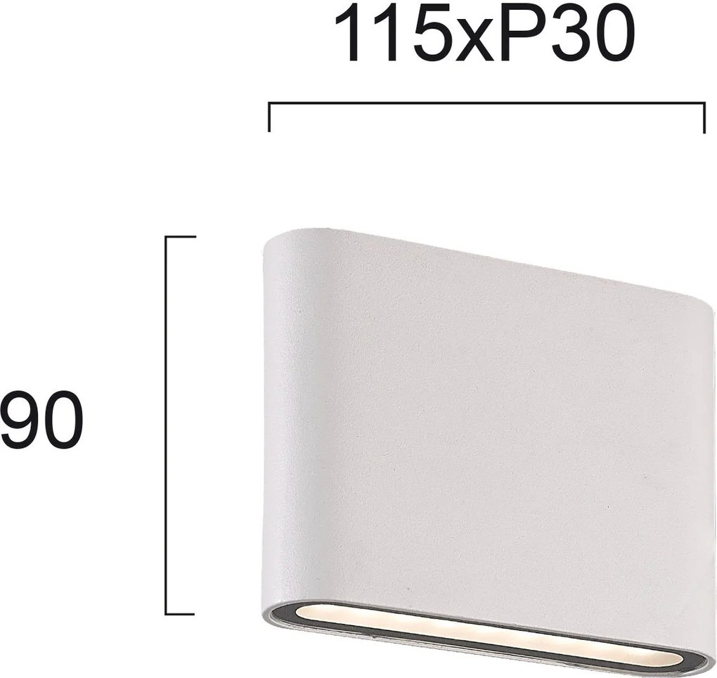 Απλίκα τοίχου Viokef Argon-Μήκος: 11.5 εκ.-Λευκό