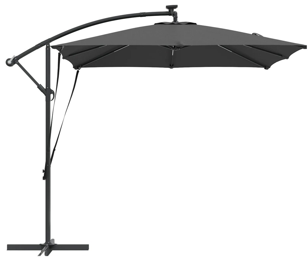 vidaXL Ομπρέλα Cantilever Banana Ανθρακί 249 x 249 x 250 εκ.