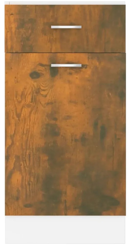 vidaXL Ντουλάπι με Συρτάρια "Lyon" Καπνιστή Δρυς 40x46x81,5 εκ. από Τεχνητό Ξύλο