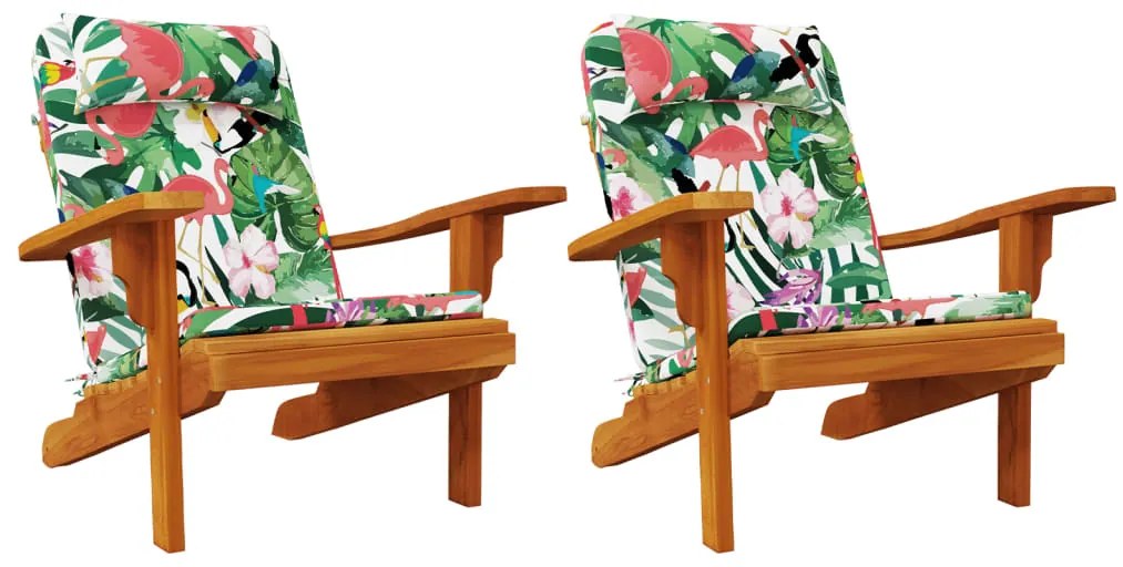 vidaXL Μαξιλάρια Καρέκλας Adirondack 2 τεμ. Πολύχρωμα Ύφασμα Oxford