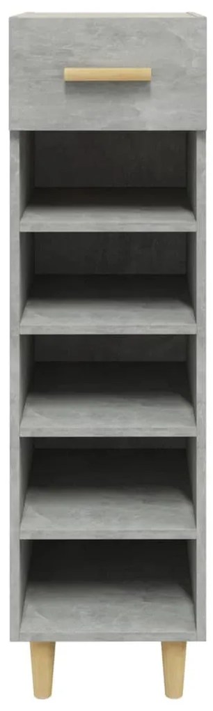 vidaXL Παπουτσοθήκη Γκρι Σκυροδέματος 30x35x105 εκ. Επεξεργασμένο Ξύλο