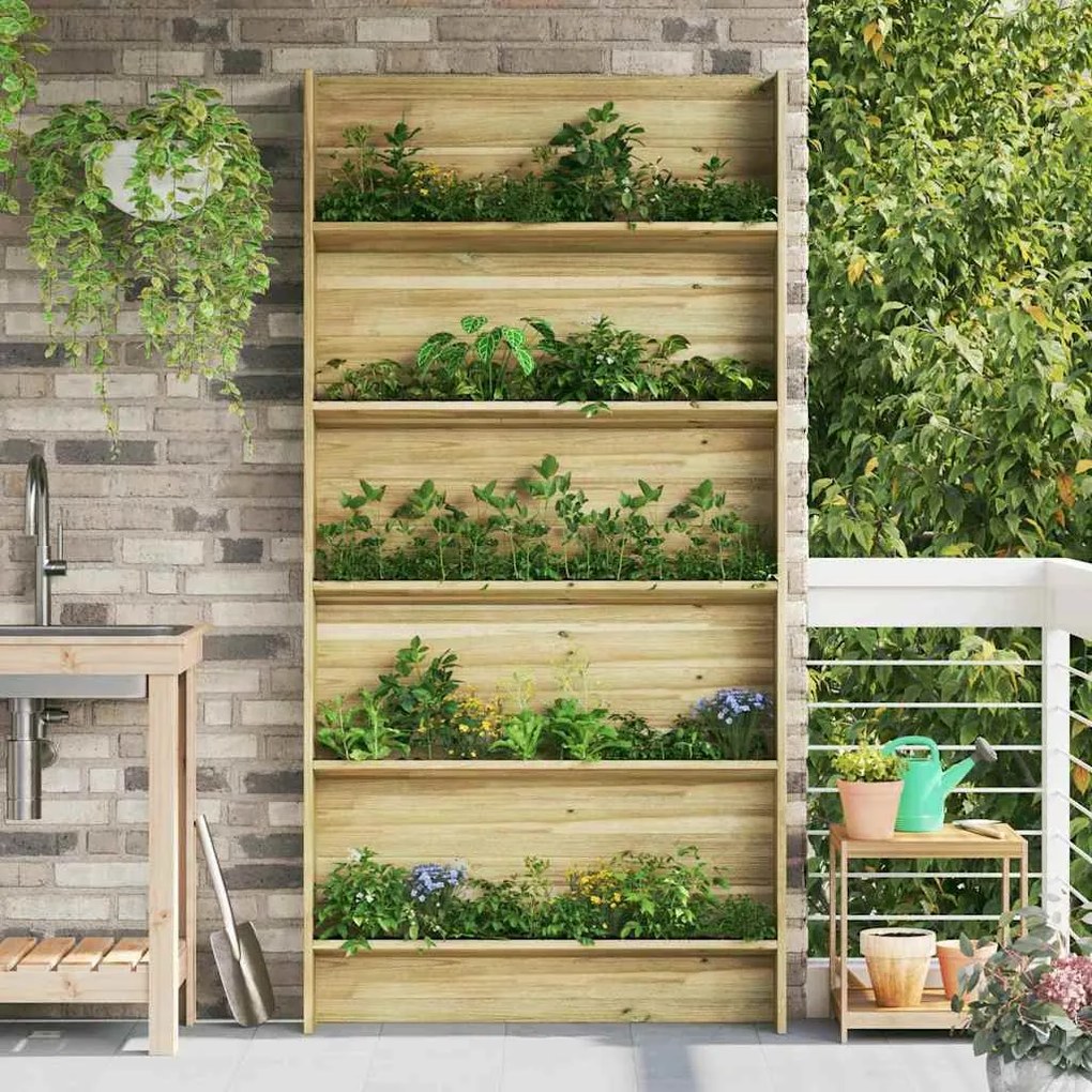 vidaXL Στήριγμα φυτών 5 επίπεδων 90x15x180 εκ. από εμποτισμένο ξύλο πεύκου