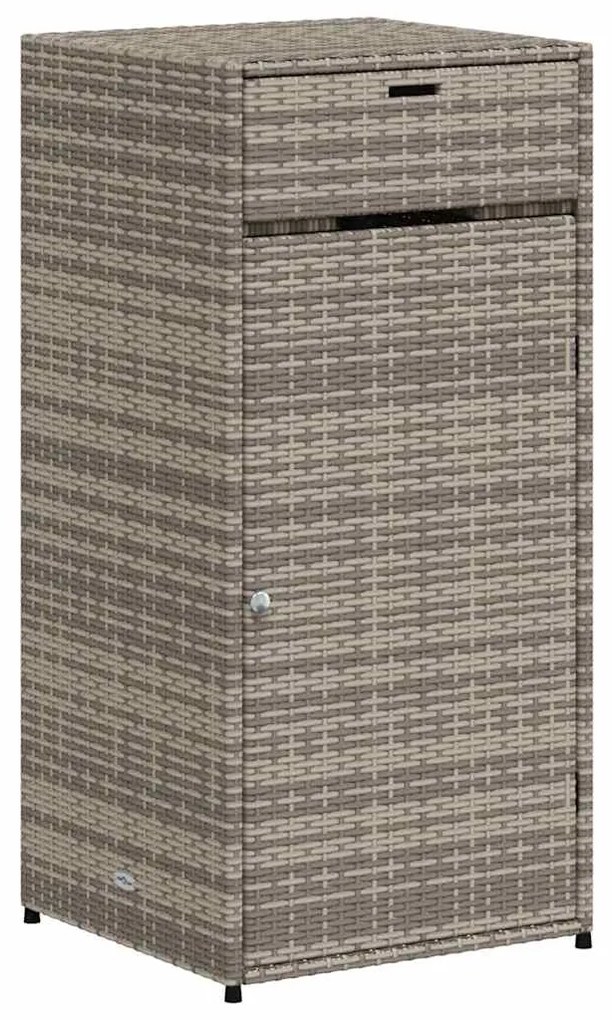 vidaXL Ντουλάπι Αποθήκευσης Κήπου Γκρι 55x55x111 εκ. Συνθετικό Ρατάν