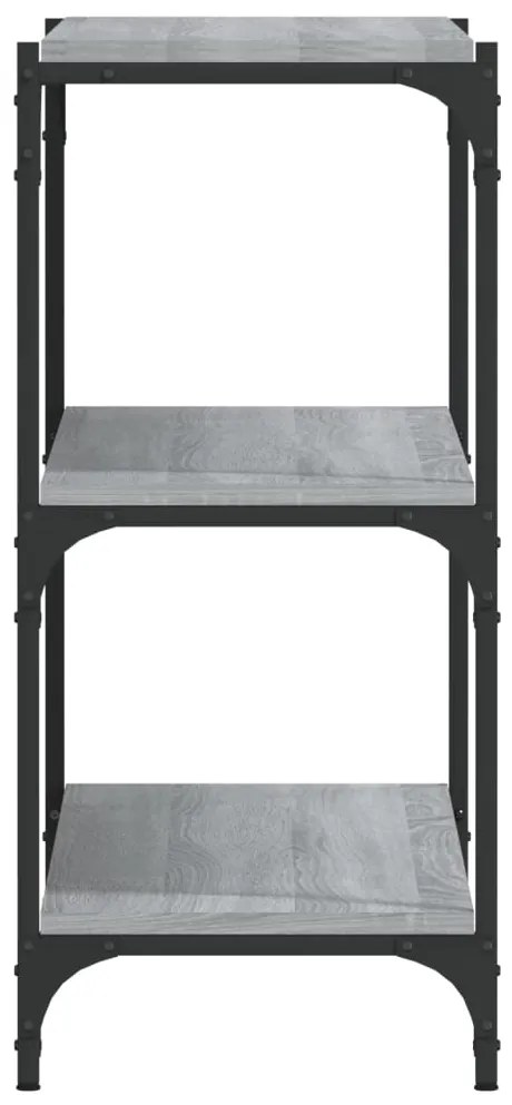 vidaXL Βιβλιοθήκη Γκρι Sonoma 100 x 33 x 70,5 εκ. Επεξ. Ξύλο & Ατσάλι