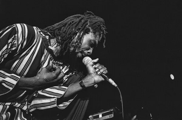 Φωτογραφία Reggae musician Peter Tosh in concert, Rome, 1980