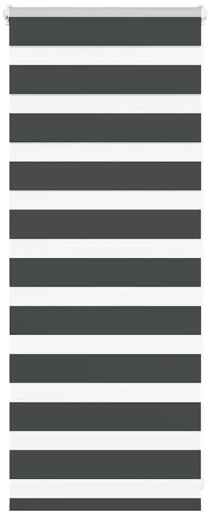 vidaXL Ζέβρα τυφλή Μαύρο Πλάτος υφάσματος 55,9 εκ. Πολυεστέρας