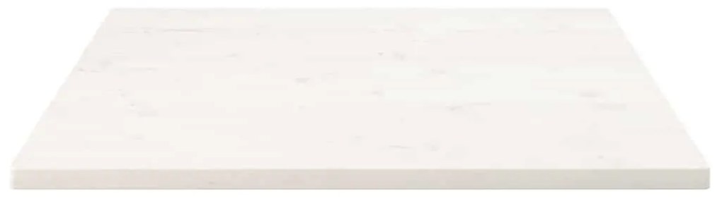 vidaXL Επιφάνεια Τραπεζιού Τετράγωνη Λευκή 80x80x2,5 εκ. Μασίφ Πεύκο
