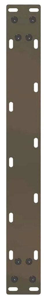 vidaXL Πόδια Τραπεζιού Σαλονιού σε Σχήμα U 2 τεμ. από Φυσικό Ατσάλι 50x(42-43) εκ. Ατσάλι