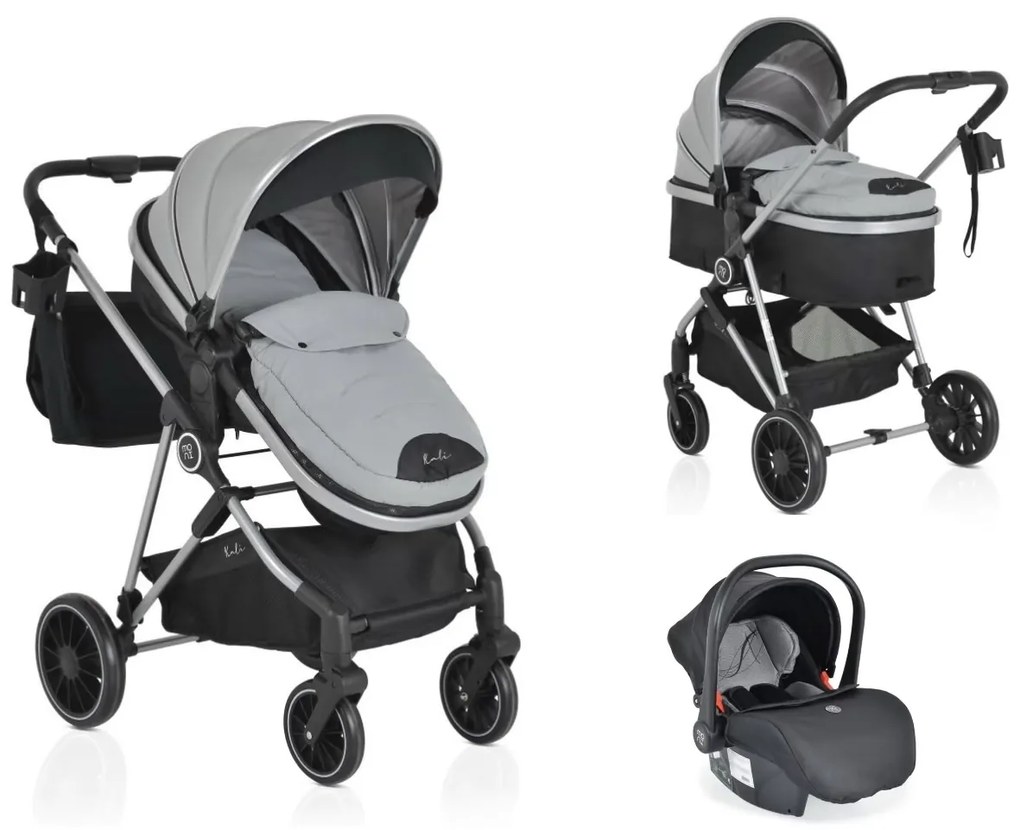 CANGAROO ΠΟΛΥΚΑΡΟΤΣΙ 3 ΣΕ 1 ΜΕΤΑΤΡΕΠΟΜΕΝΟ ΜΕ ΚΑΘΙΣΜΑ ΑΥΤΟΚΙΝΗΤΟΥ KALI GREY 3800146236175-3